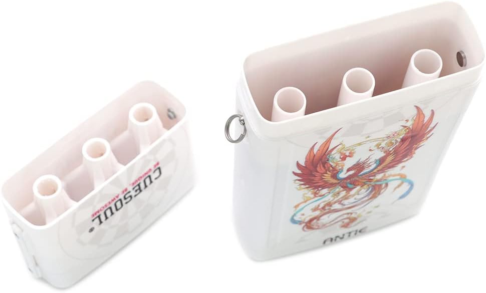 CUESOUL ANTIE Hard Dart Case, Hält 6 Steeldarts/Soft Tip Darts und zusätzliches Zubehör, mit Vier my