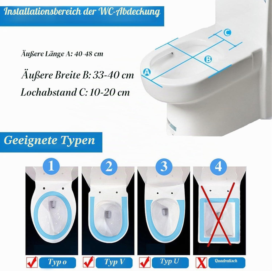 Gresonic WC-Sitz aus transparentem Kunstharz,hygienisch und bequem, verstellbare Metallscharniere,Ec