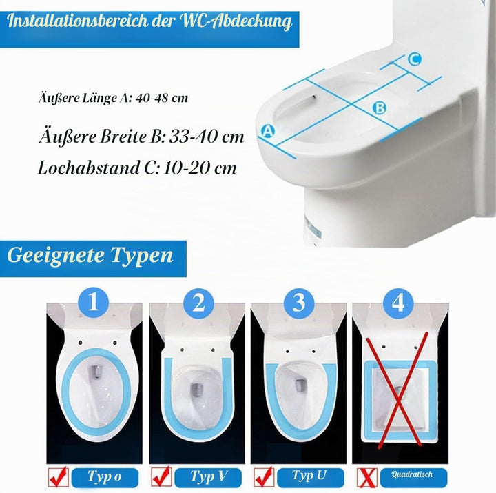 Gresonic WC-Sitz aus transparentem Kunstharz,hygienisch und bequem, verstellbare Metallscharniere,Ec