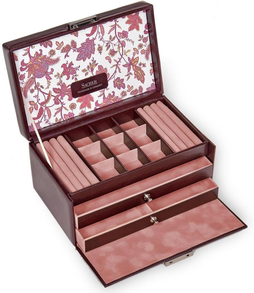 Schmuckkasten Elly florage/bordeaux
