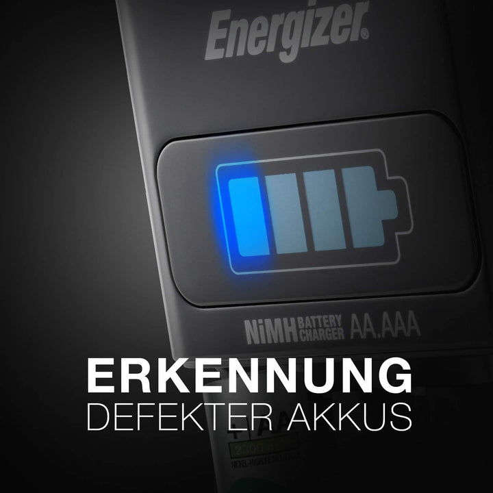 Energizer Recharge 1-Stunden Akku Ladegerät für wiederaufladbare Batterien der Grössen AA und AAA 1-
