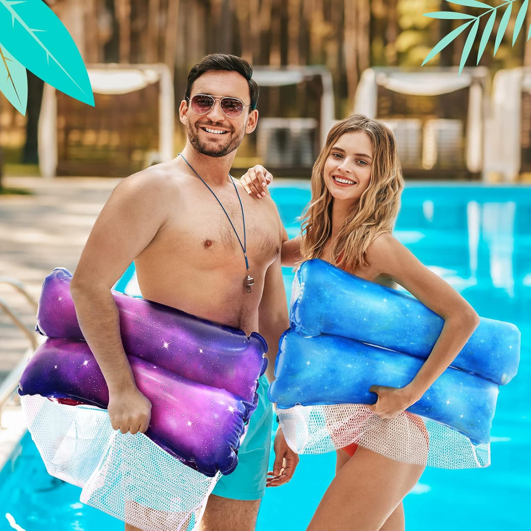 Dusor Luftmatratze Pool Zubehör 2Stück, XL Luftmatratze Wasser Hängematte, Aufblasbare Pool Spielzeu