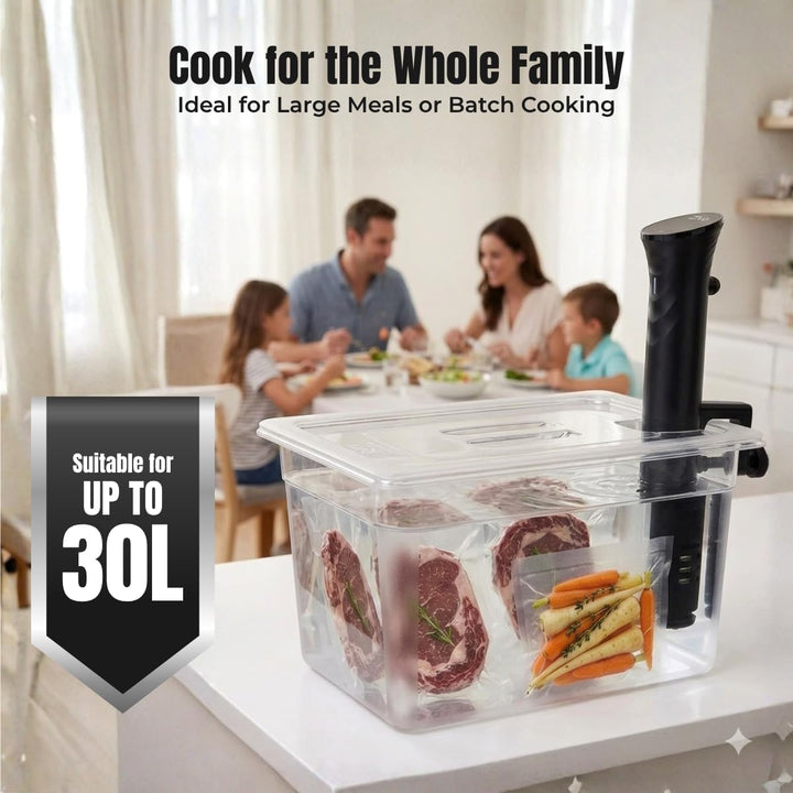 Ziva Savant Sous Vide Stick 1200 W Präzisionskocher mit LCD-Touch IPX7 wasserdicht geeignet bis 30 L