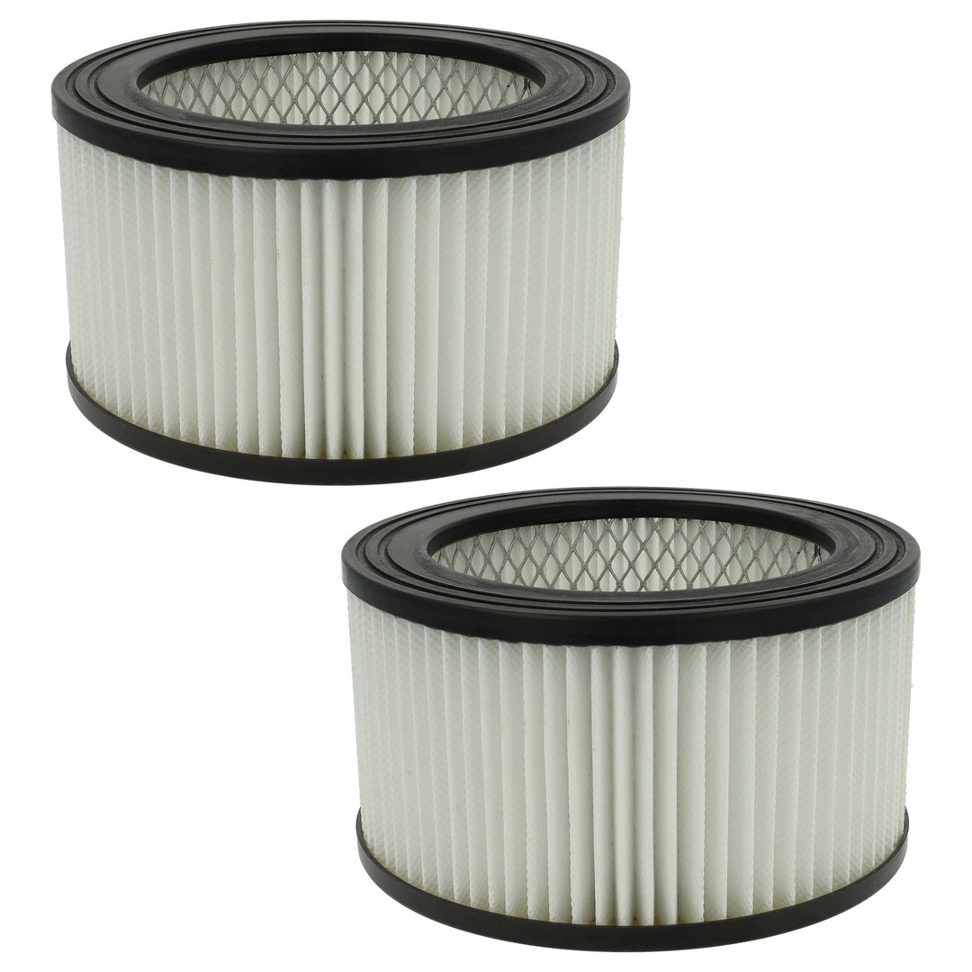 vhbw 2x Staubsaugerfilter Ersatz für TecTake 400563 für Aschesauger | HEPA-Filter Schwarz Weiss