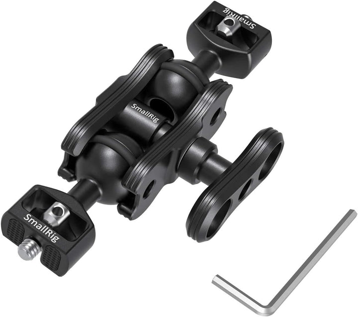 SmallRig Articulating Arm mit doppeltem Kugelkopf von 360° einstellbarem Drehung und mit 1/4 "Schrau