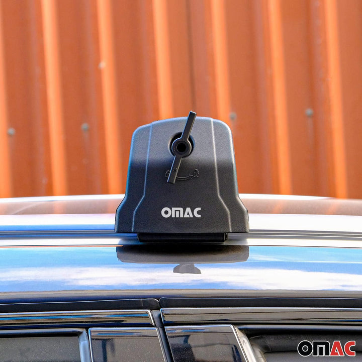 OMAC Dachträger Gepäckträger kompatibel mit Volvo XC90 2015-2024 TÜV ABE Grundträger Alu Silber, Sil