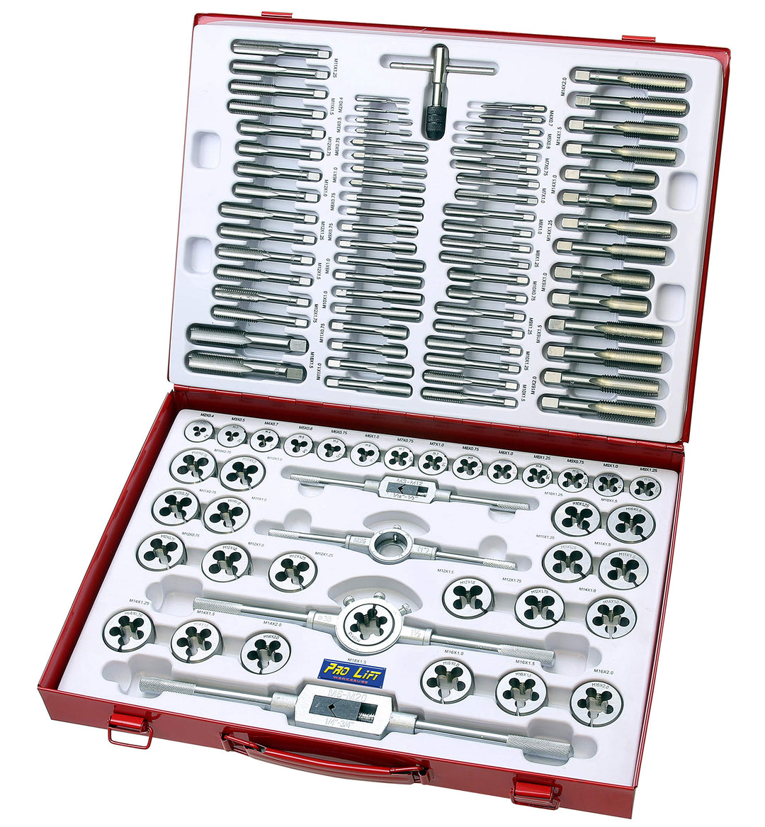 Pro-Lift-Werkzeuge Gewindeschneider Satz 110tlg. metrisch Bohrer Wolframlegierung M2-M18 Set Werkzeu