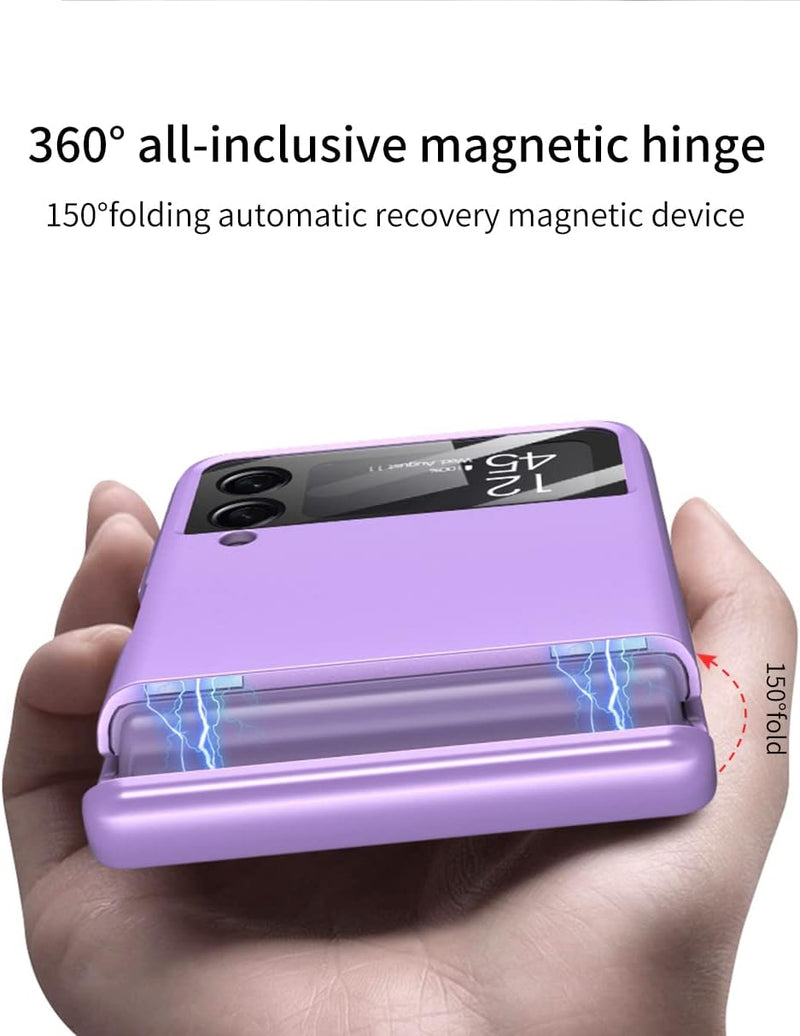 COQUE Galaxy Z Flip 3 5G Hülle, aufklappbare All-Inclusive-Hülle, klappbare Handyhülle für Samsung G