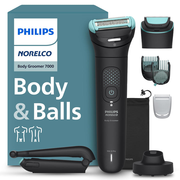 Philips Norelco BG7480/50 Body Groomer 7000 Series, Ganzkörperpflege, konturfolgender 2D-Flexkopf, d