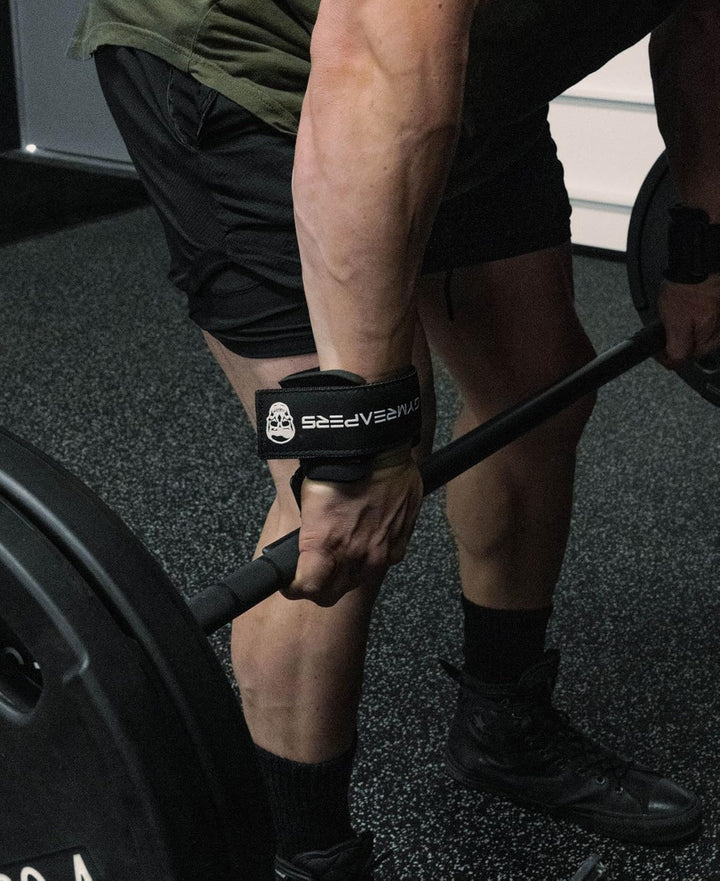 Gymreapers Weight Lifting Hooks (Pair), Heavy Duty Power Wrist Straps Hand Grip Support For Deadlift