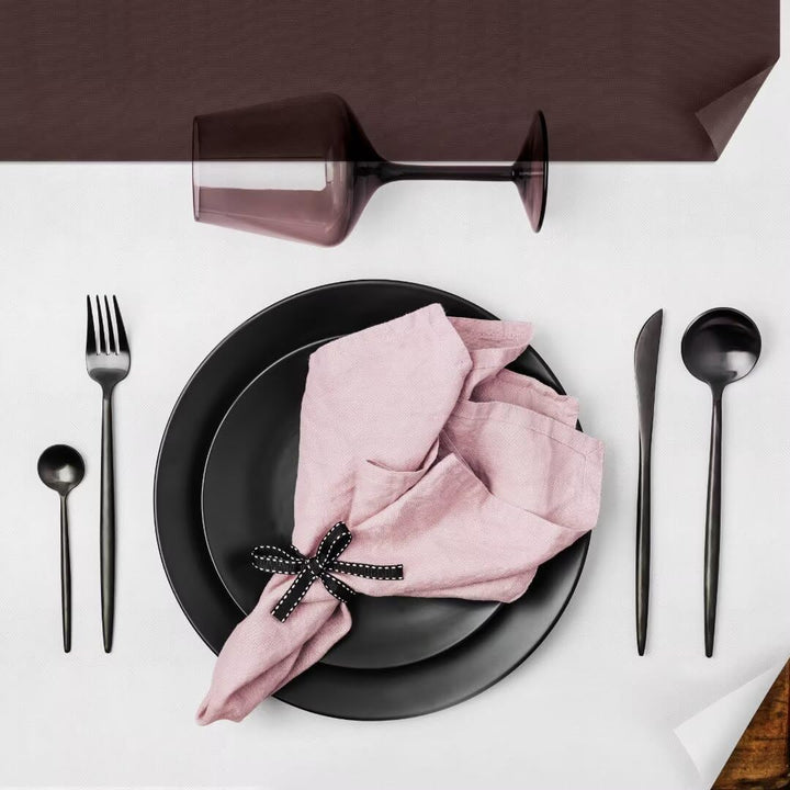 Tischdeckenrolle, 0.8 × 25M, Braun, Einweg Vlies Stoffähnlich Tischdecke Rolle, Meterware Tischtuchr