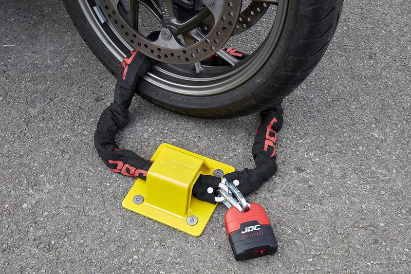 JDC Motorrad Bodenanker stark belastbarer gehärteter Stahl - Sphere PRO - Gelb Gelb Sphere Pro, Gelb