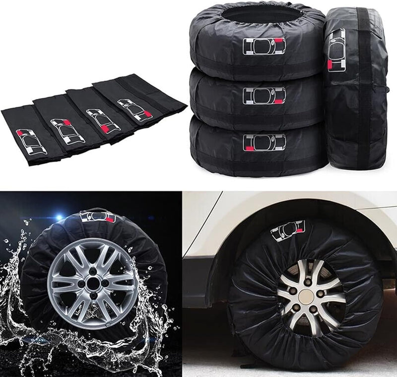 Geloo Tyre Bag Set 16-20 Inch 4 Piece Waterproof Staubdicht Car Tyre Protection Cover Clean Transpor