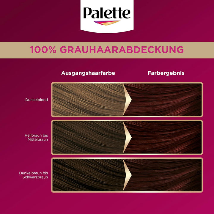 Palette Intensiv Creme Coloration 4-0/800 Dunkelbraun (4 x 115 ml), permanente Haarfarbe für leuchte