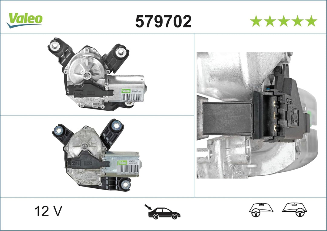 VALEO 579702 Wischermotor VALEO Heckwischermotor 579702 OPEL / VAUXHALL ZAFIRA