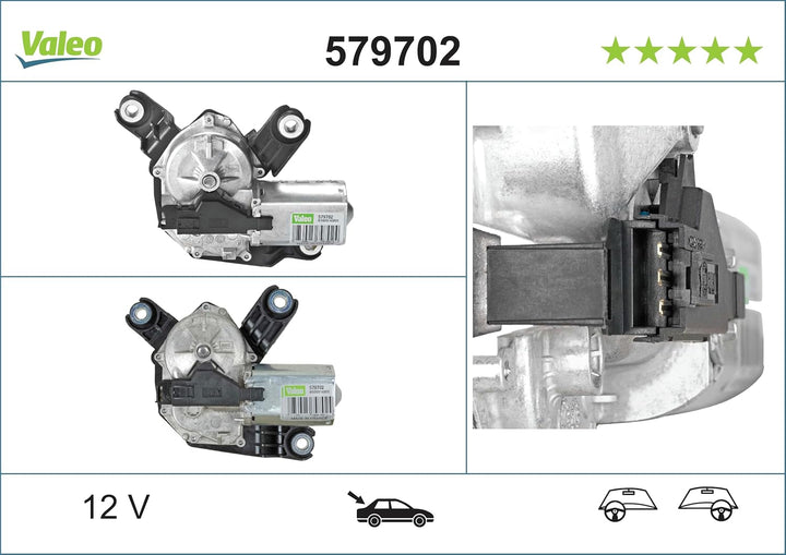VALEO 579702 Wischermotor VALEO Heckwischermotor 579702 OPEL / VAUXHALL ZAFIRA