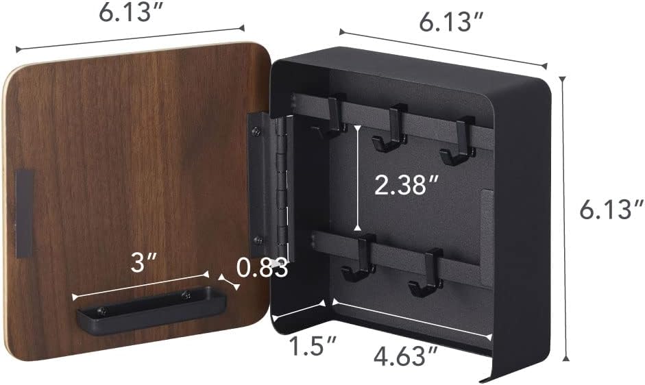 Magnetic key box - Rin - brown Schwarz, Schwarz