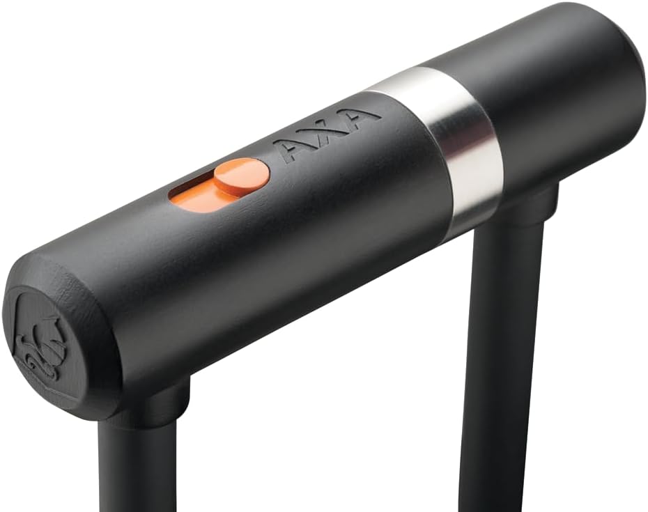 AXA Newton 150 Bügelschloss – Länge 15 cm – mit Schlaufenkabel – Kabellänge 100 cm – Sicherheitsstuf