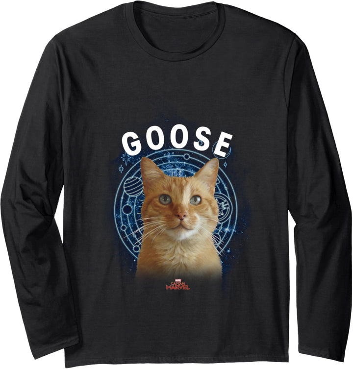 Captain Marvel Goose Space Portrait Langarmshirt