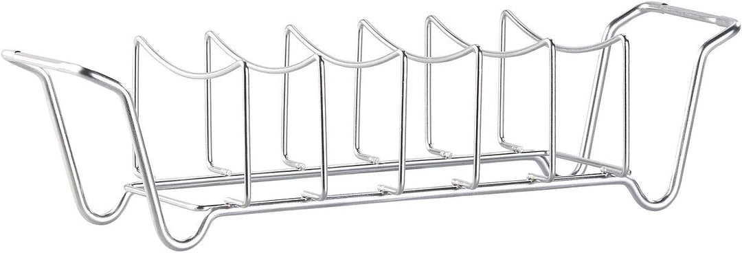 Rosenstein & Söhne Grill-Gestell-Halter: 2er-Set 2in1-Sparerib-Halter & Bratenkorb für Grill & Ofen,