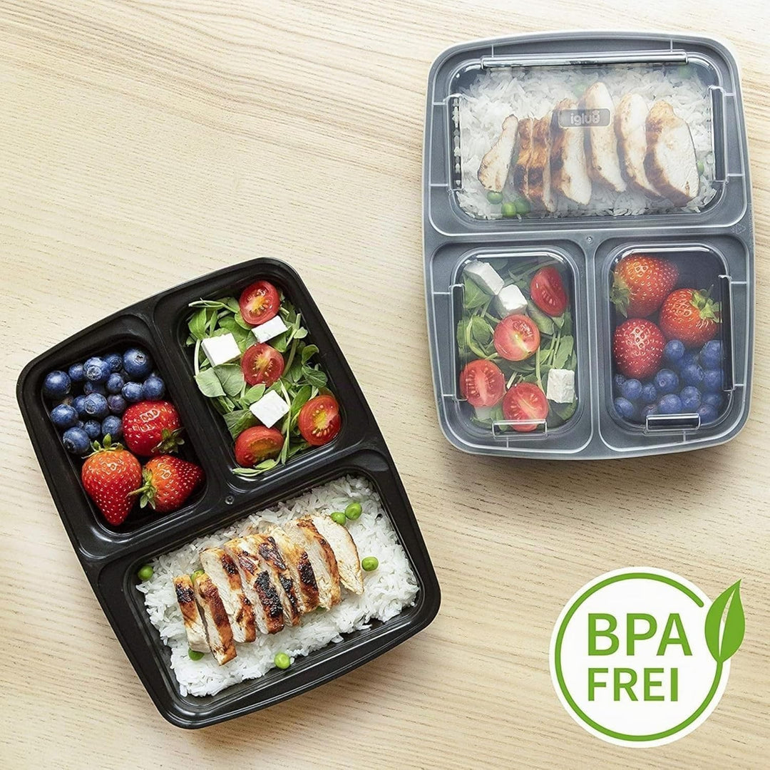 Igluu Meal Prep Boxen mit Deckel (20er-Pack) - wiederverwendbar, mikrowellen-, gefrier-, spülmaschin