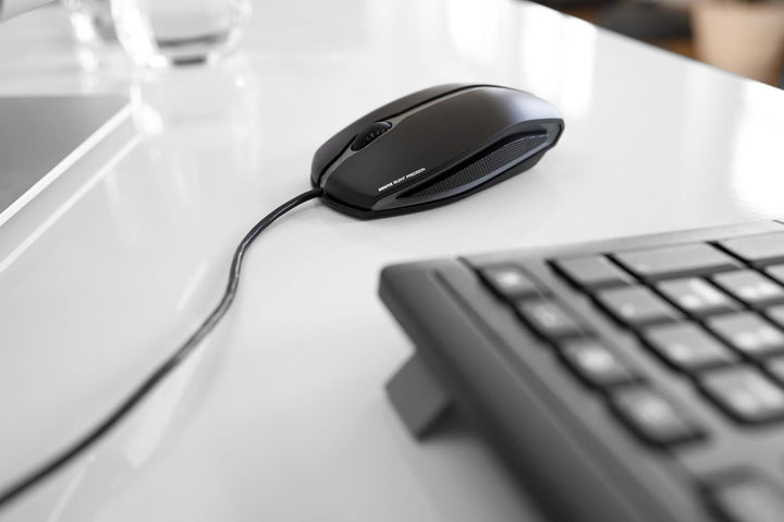 CHERRY GENTIX Silent, kabelgebundene Maus, leise Design-Maus ohne klick, perfekte Ergonomie, präzise