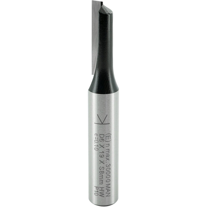 ENT 10050 Nutfräser HW, Schaft (S) 8 mm, Durchmesser (D) 6 mm, NL 19 mm, Z1, SL 32 mm, GL 55 mm D=6