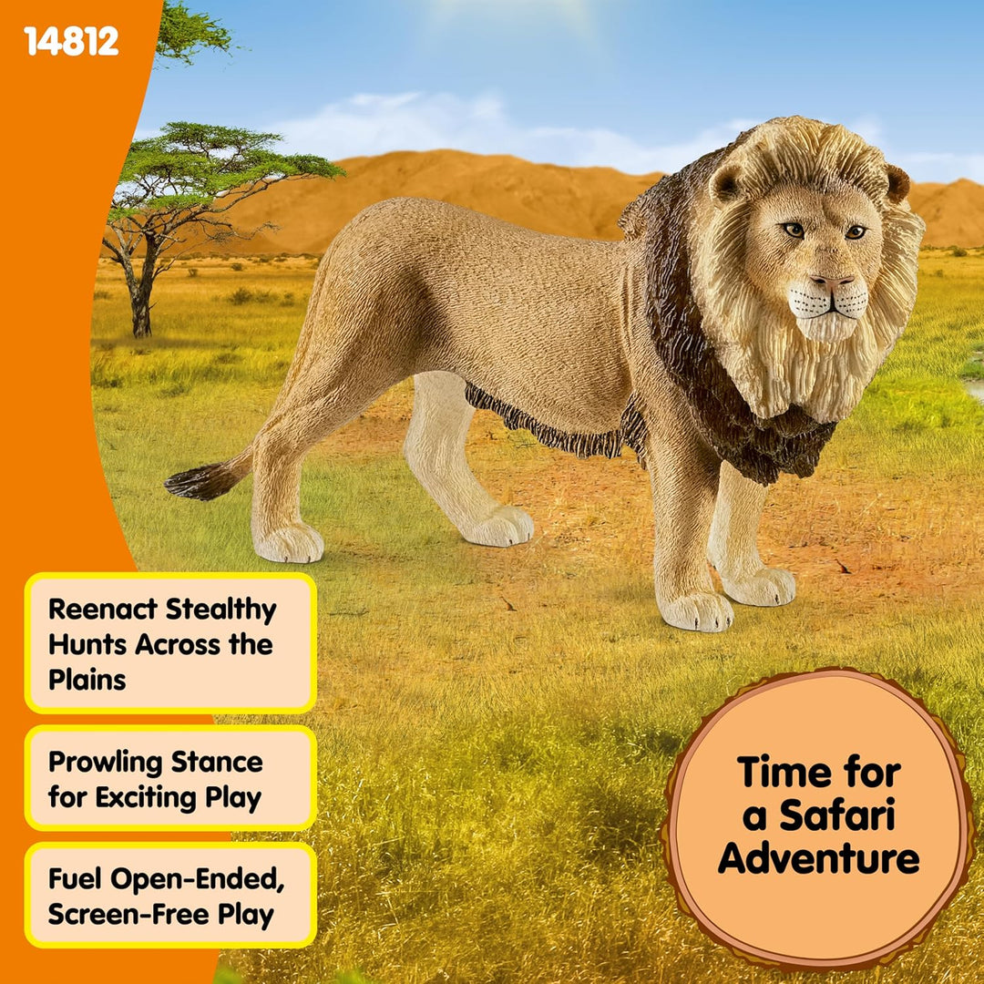 SCHLEICH 14812 Löwe, für Kinder ab 3+ Jahren, WILD Life - Spielfigur FFP, FFP