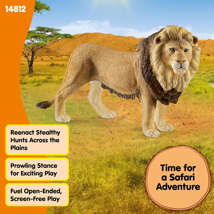 SCHLEICH 14812 Löwe, für Kinder ab 3+ Jahren, WILD Life - Spielfigur FFP, FFP