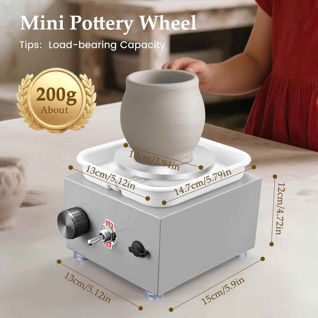 Töpferscheibe, Töpferscheibe Elektrisch mit 2000 U/min Einstellbare Geschwindigkeit, Pottery Wheel m