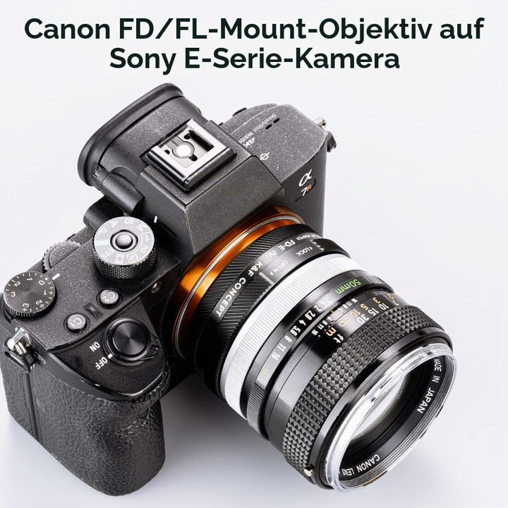 K&amp;F Concept Lens Mount Adapter FD-NEX IV Manueller Fokus Kompatibel mit Canon FD &amp; FL 35 mm Objektiv