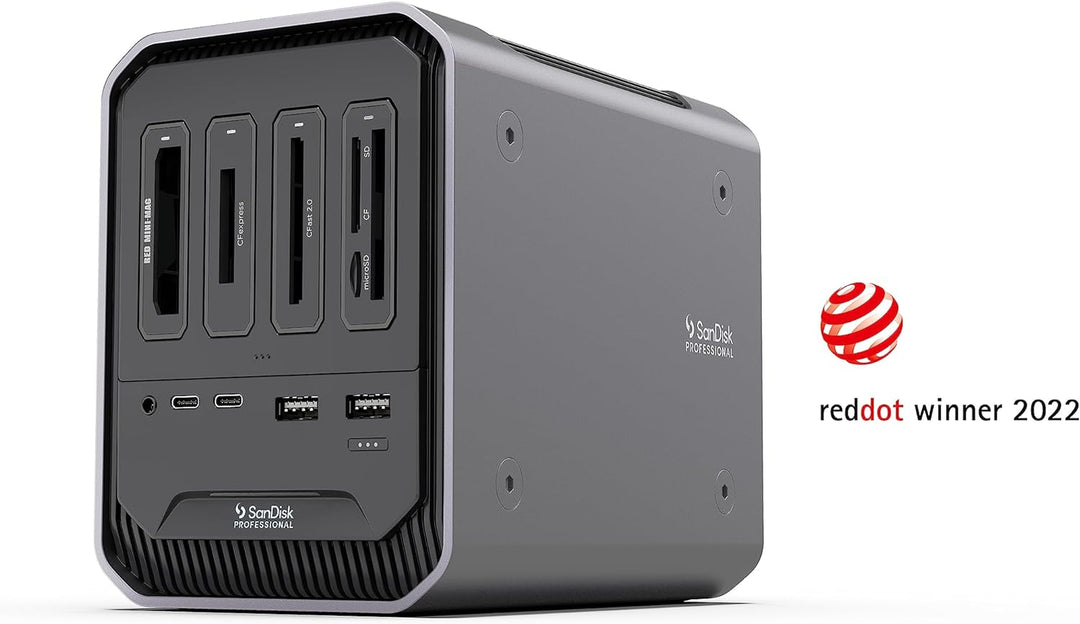 SanDisk PROFESSIONAL PRO-DOCK 4 Docking Station mit 4 Einschüben, für Lesegeräte mit Thunderbolt Kon