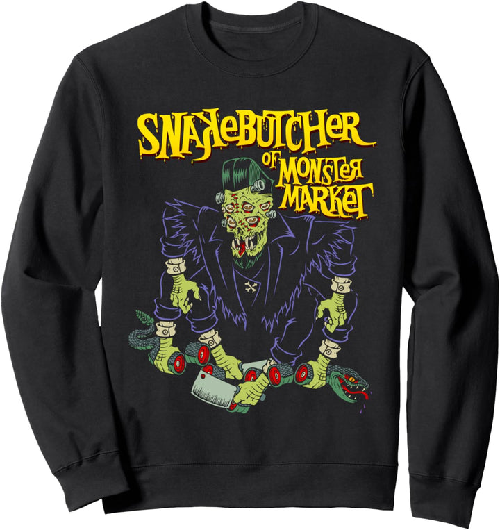Horror Art - Snake Metcher of Monster Market - Psychobilly Sweatshirt