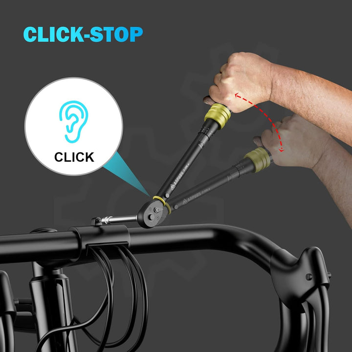 ANPUDS Drehmomentschlüssel 1/4", 3-25 NM Fahrrad &amp; Motorrad, 0,1NM Mikro-Einstellung mit Arretierung