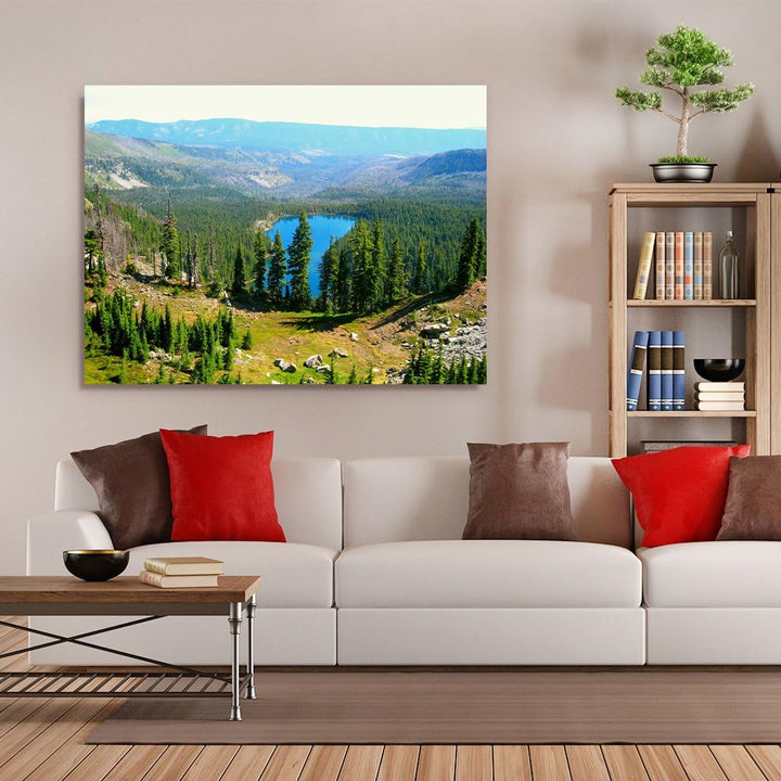 Julia-Art Leinwandbilder Landschaft Bild 100 x 70 x 2 cm - Wandbild 1 teilig - Wand Deko Modern Desi