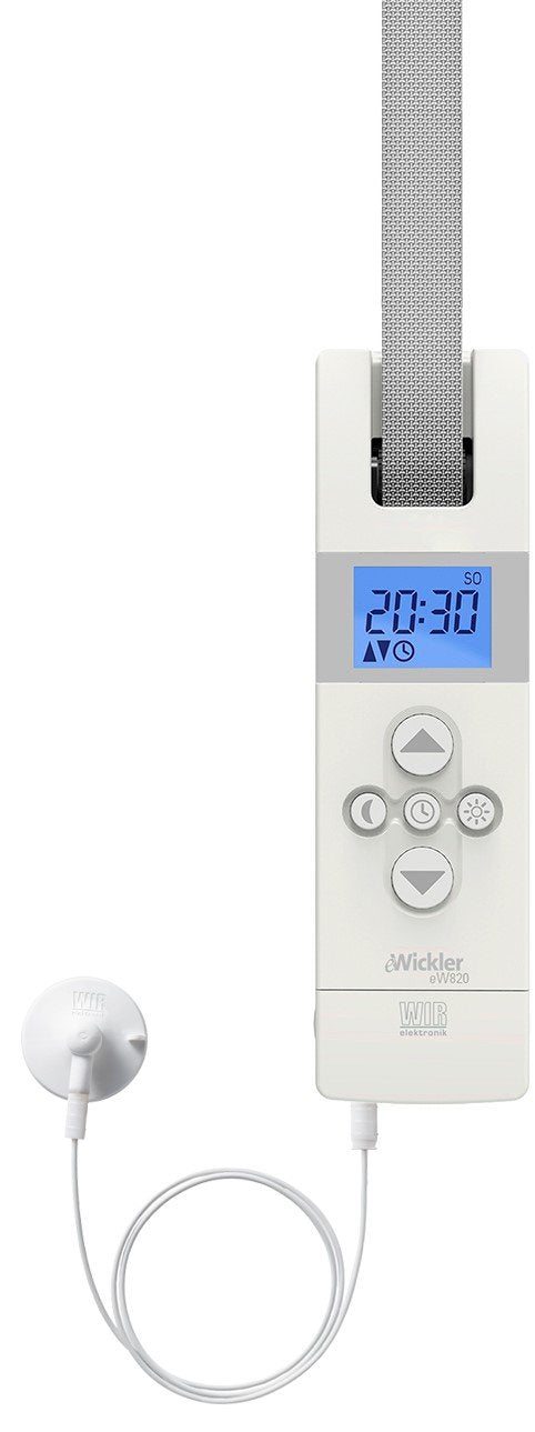 eWickler Comfort eW820 Set ; elektr. Gurtwickler inkl. Sonnen-/Dämmerungssensor Weiss eW820 + Sonnen
