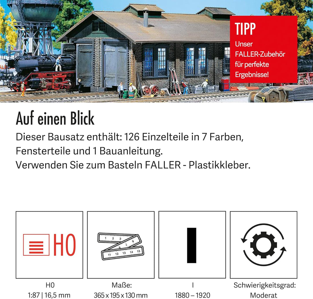 FALLER 120165 - Lokschuppen, 2-ständig