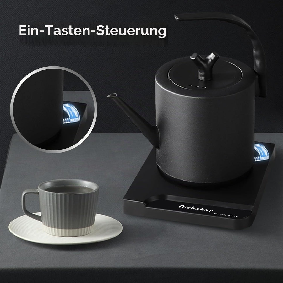 1.0 L Schwanenhals-elektrischer Wasserkocher, 304 Edelstahl-elektrischer Wasserkocher, Teekessel mit