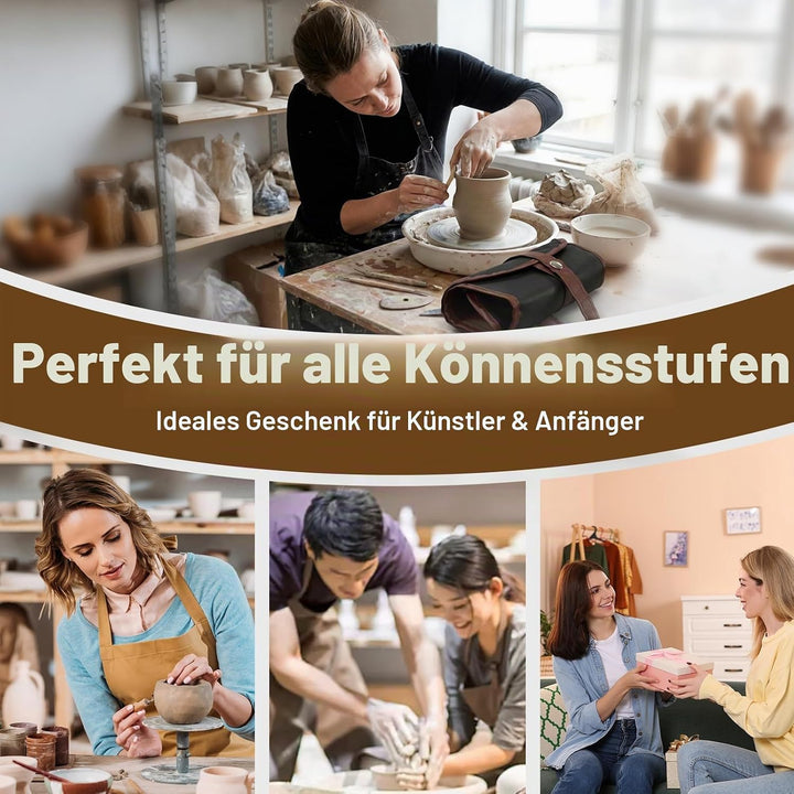 30 Stück Modellierwerkzeug Set,Töpferwerkzeug mit Aufbewahrungsbeutel aus Oxford-Gewebe,Ton Werkzeug