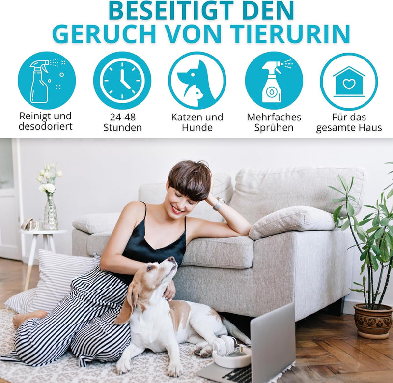 EOS (1 Liter) Biodor Animal Geruchsentferner sofort. Clean Urin für Haustieren (Hunde, Katzen, etc.)