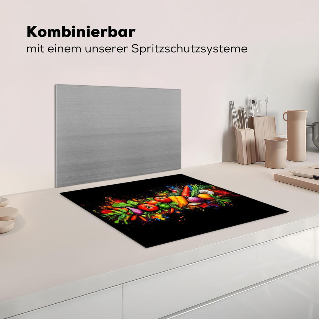 Herdabdeckplatte 59x52 cm Einteilig Induktionsmatte Küche Abdeckung Ceranfeld Herd Abdeckplatte Deko
