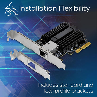 TRENDnet TEG-10GECTX10 Gigabit PCIe Netzwerkadapter, Unterstützt 802.1Q VLAN, Standard- und flache H