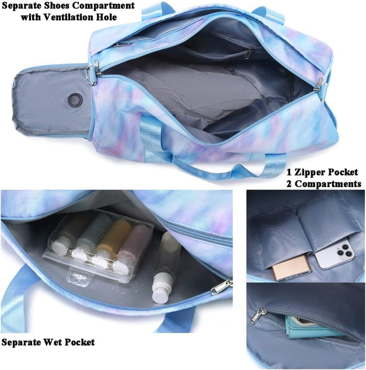 Reisetasche Mädchen Sporttasche Kindertasche Mädchen Reisetasche Tanztasche Damen Sporttasche für Gy