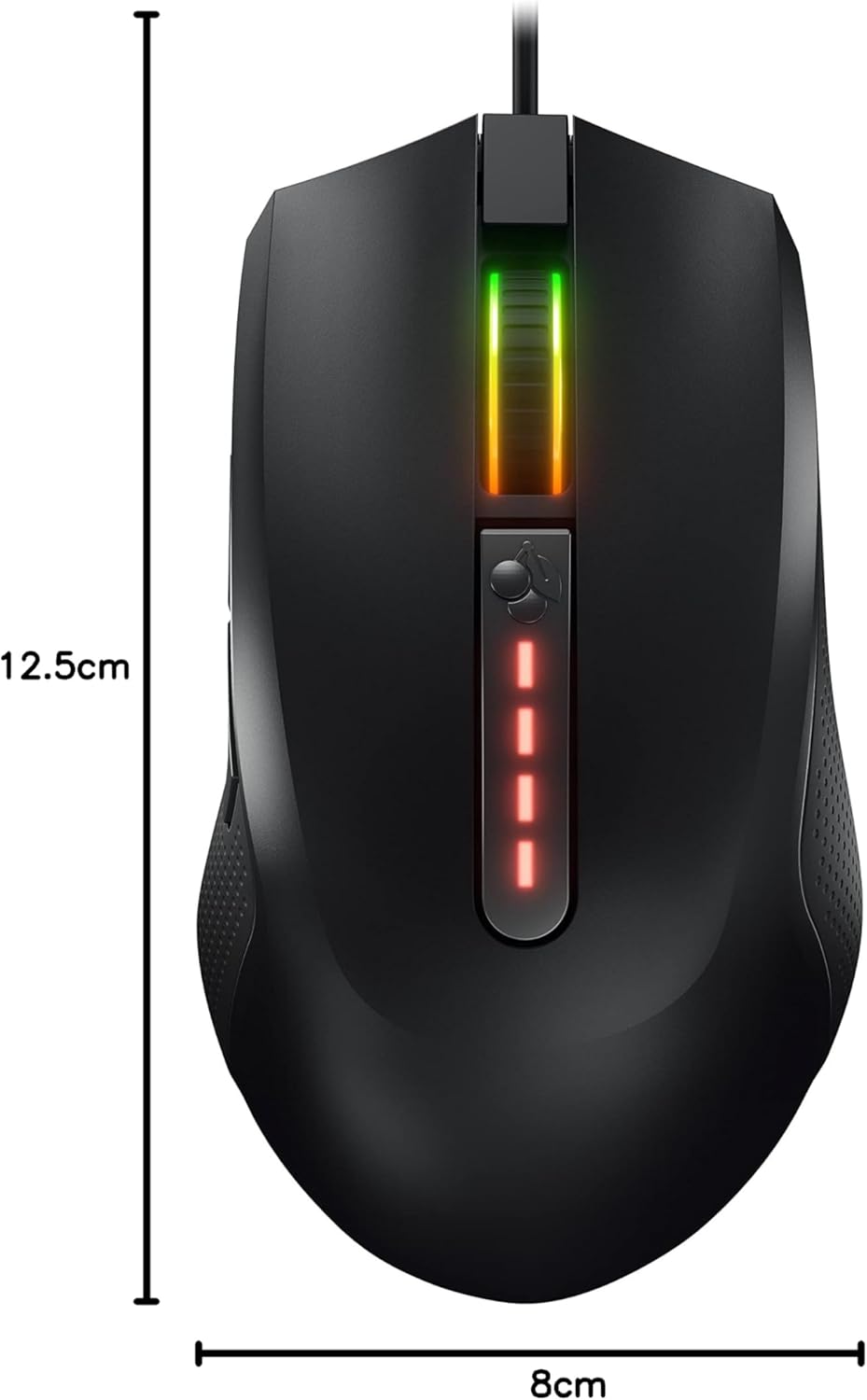 CHERRY MC 2.1, Kabelgebundene Gaming-Maus für Rechtshänder, Pixart Sensor bis 5000 DPI, Programmierb