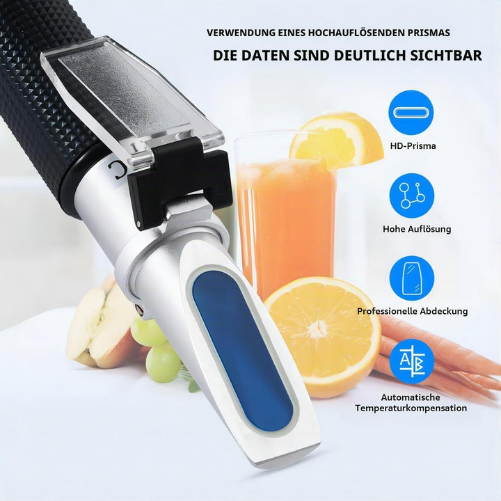 Winegrower Refractometer, 0-32 Brix, 0-140 Oechsle, 0-27 KMW, Automatische Temperaturkompensation (A
