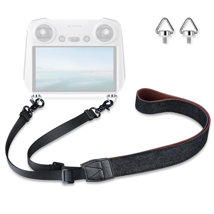 Lykus Gurt/Schlüsselband/Strap/Lanyard für DJI RC/RC 2/RC Pro/RC Plus, schwarzer Riemen, Dreieckige