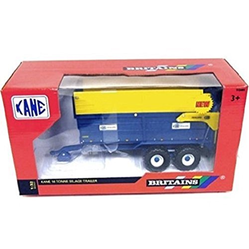 TOMY Britains Silage Anhänger "Kane" in blau - Spielzeug Anhänger aus Metall - Kinderspielzeug zum S