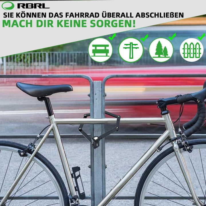 RBRL Faltschloss mit Halterung 【90cm】, geeignet für Roller, Elektrofahrräder, Tore usw. Fahrradschlo