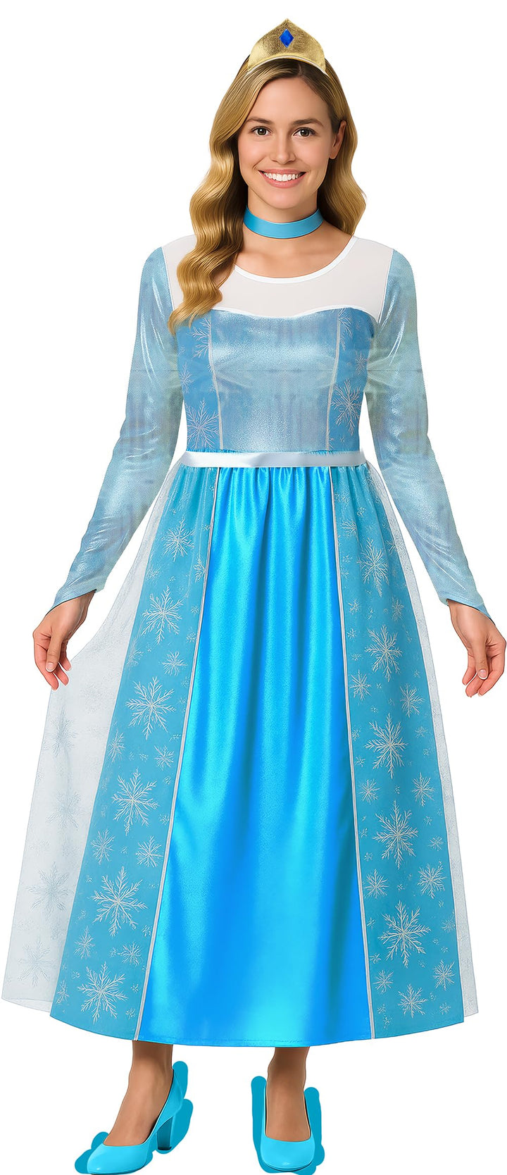 Fiestas Guirca ELSA Schneekönigin gefroren Kostüm Frauenkleid