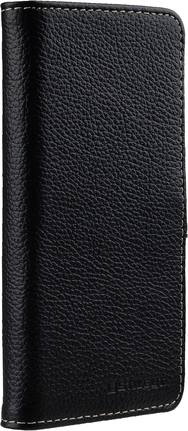 STILGUT Talis kompatibel mit Samsung Galaxy S21 Plus 5G Hülle mit Kartenfach aus Leder, Flip Cover,